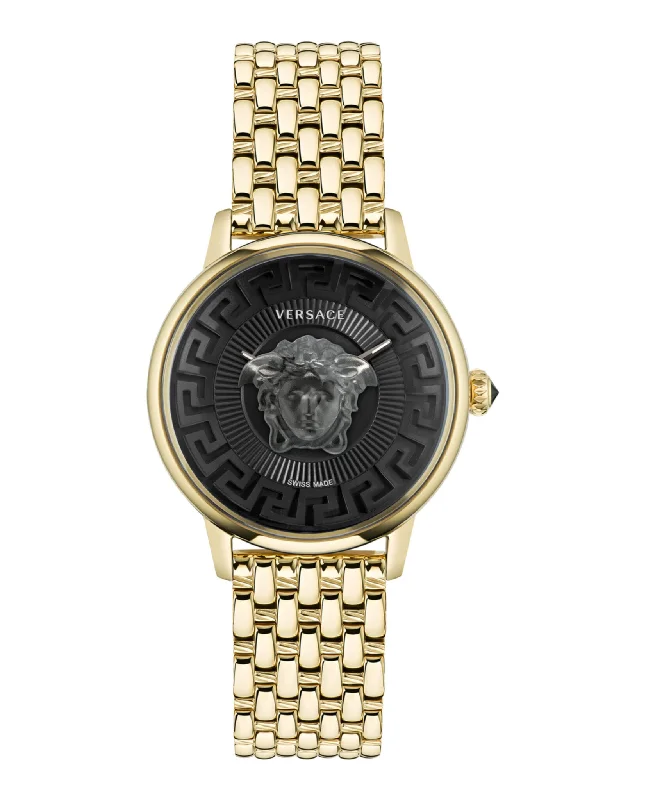 Versace Womens Medusa Alchemy IP Yellow Gold 38mm Bracelet Fashion Watch