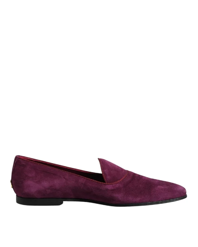 Dolce & Gabbana Suede SlipOn Loafer Men Purple