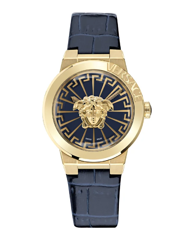 Versace Womens Medusa Infinite IP Yellow Gold 38mm Strap Fashion Watch