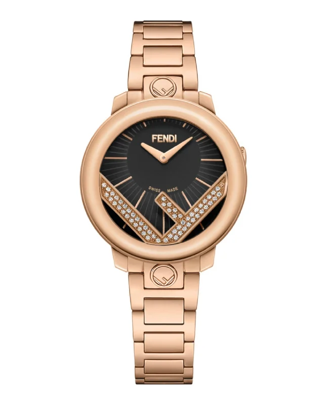 Fendi Womens  Rose Gold 36mm Bracelet Fashion Watch