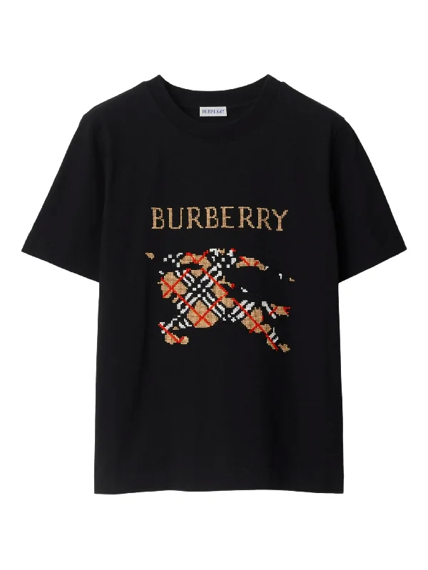 Burberry Cotton T-shirt with cross stitch EKD
