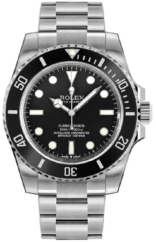 Rolex Submariner Black Dial Stainless Steel Men's Watch 124060-0001