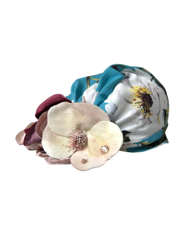 Dolce & Gabbana  Silk Floral Print Turban Hat