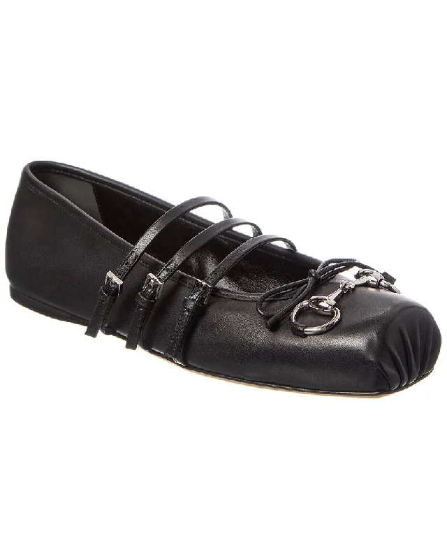 Gucci Horsebit Leather Flat
