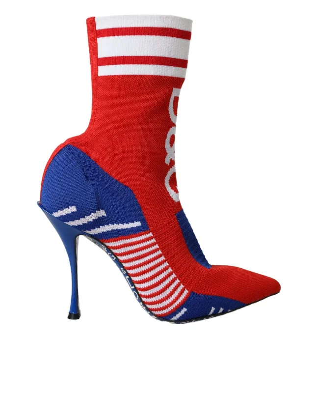 Dolce & Gabbana  DG Sock Boots Red/Blue