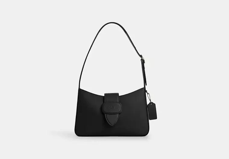 Coach Eliza Shoulder Bag With Zipper Closure Black 