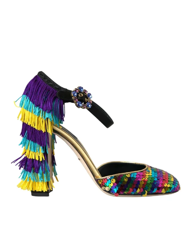 Dolce & Gabbana  Women's Sequin Pumps with Fringe