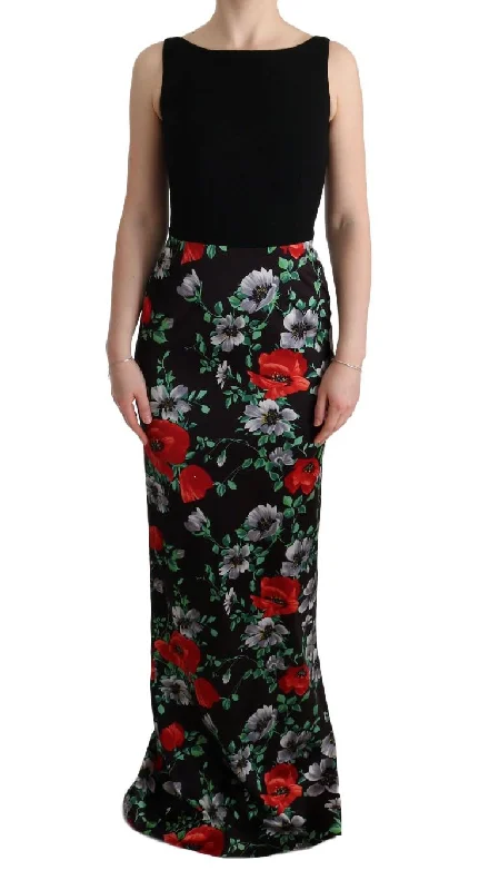 Dolce & Gabbana  Floral Print Silk Dress