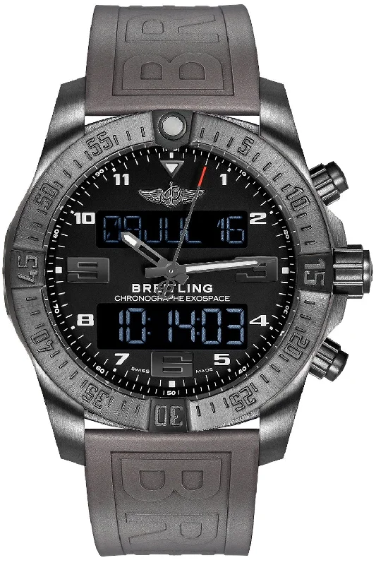 Breitling Exospace B55 Digital 46mm Black Titanium Men's Watch VB5510H1/BE45-245S
