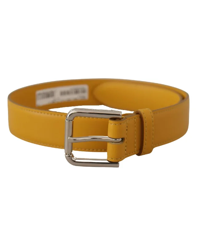 Dolce & Gabbana  Men's Leather Belt - Yellow