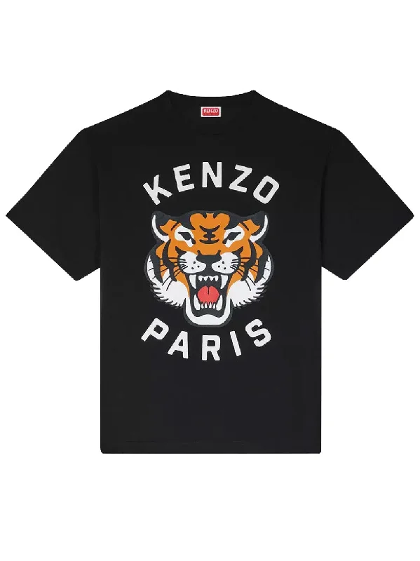 Kenzo Lucky Tiger Printed T-Shirt in Black