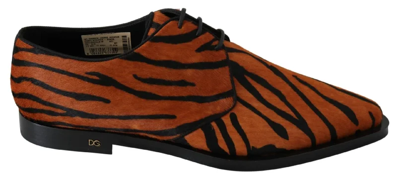 Dolce & Gabbana  Men's Tiger Print Leather Loafers