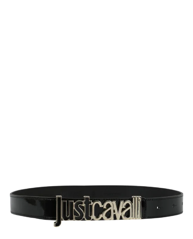 Just Cavalli Womens Logo Plaque Belt