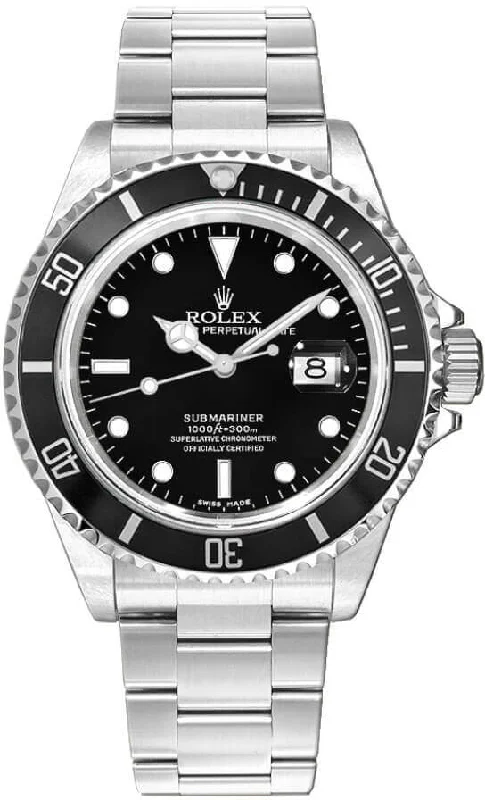 Rolex Submariner Date Black Dial Men's Watch 16800