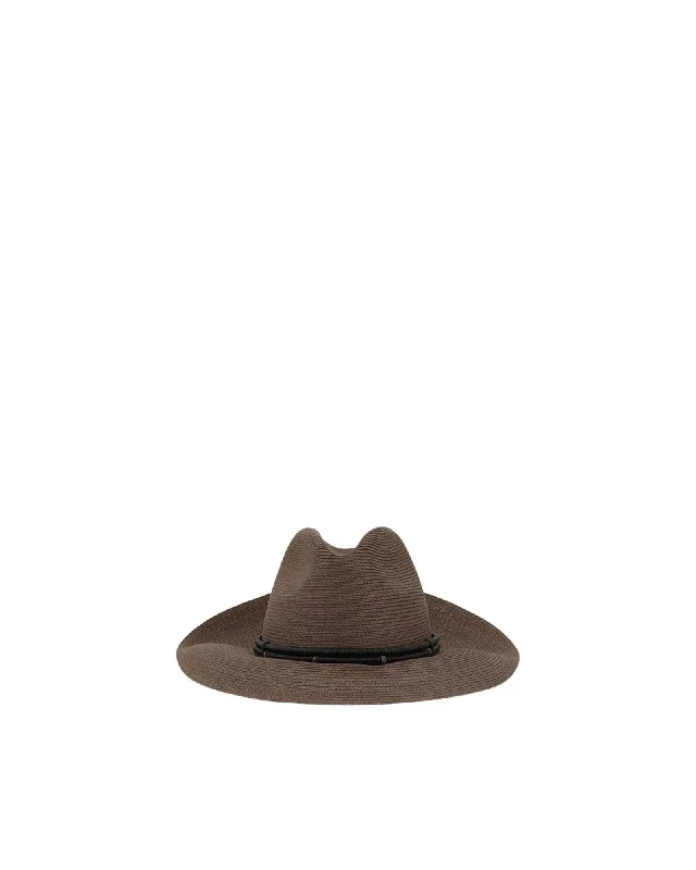 Brunello Cucinelli Straw Sun Hat with Band Women Brown