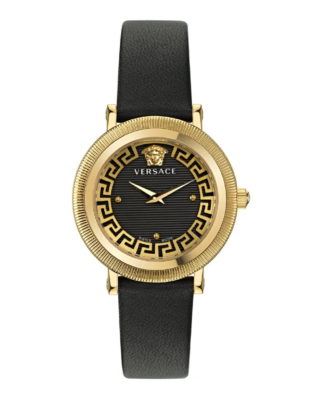 Versace Womens Greca Flourish Gold 35mm Strap Fashion Watch