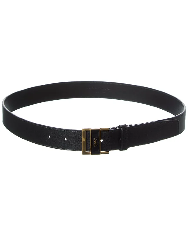 Saint Laurent Gio Leather Belt