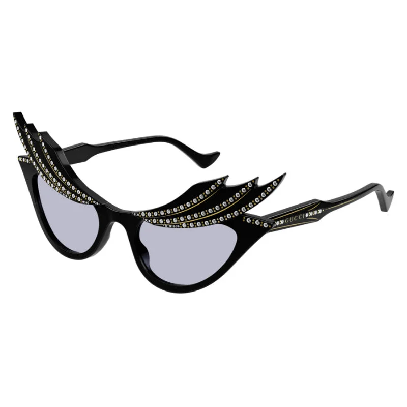 Gucci Cat Eye Full Rim, with a Black frame and Violet lens.