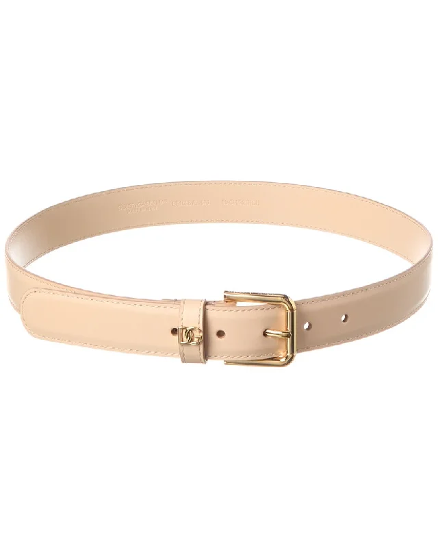 Dolce & Gabbana Dg Logo Leather Belt