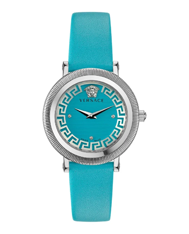 Versace Womens Greca Flourish Stainless Steel 35mm Strap Fashion Watch