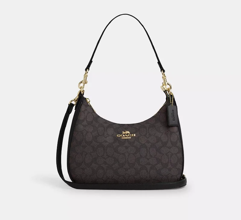 Coach Teri Hobo Bag In Signature Canvas 