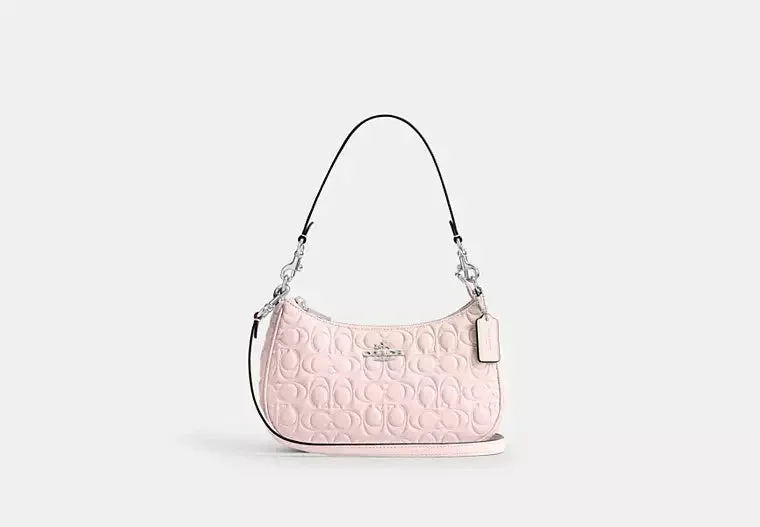 Coach Teri Shoulder Bag In Signature Leather Bag Blush 