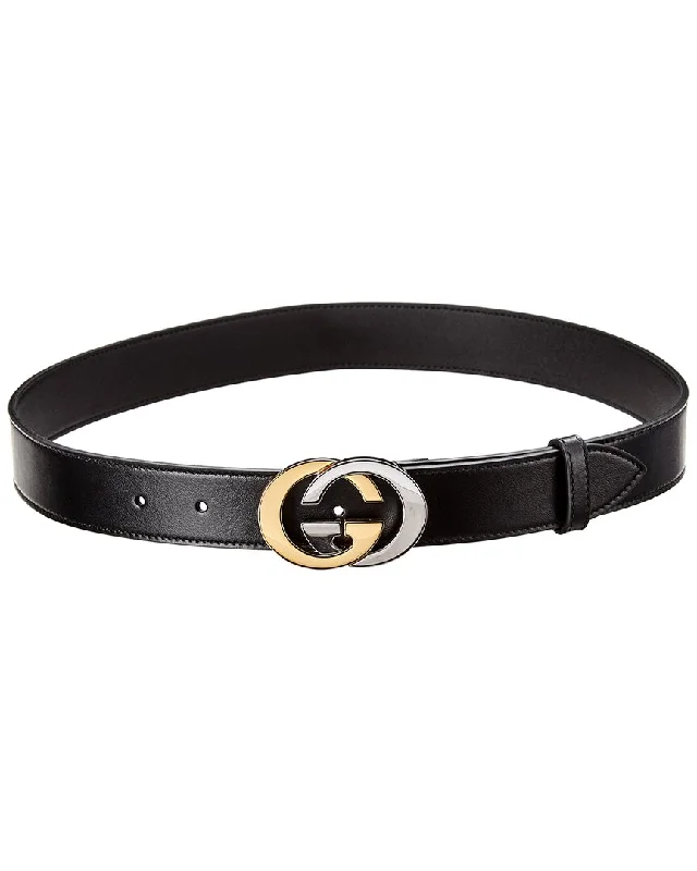 Gucci Interlocking G Logo Leather Belt