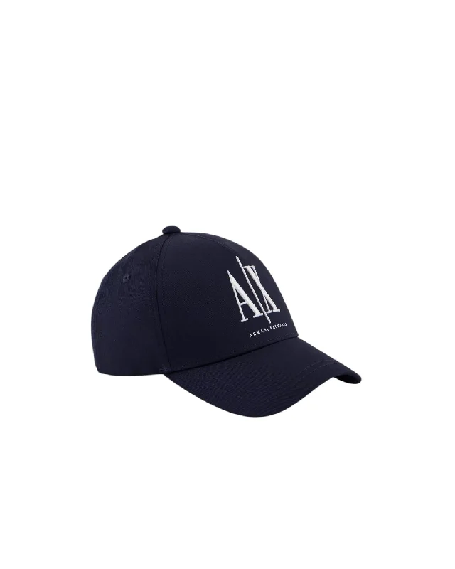 Armani Exchange AX Monogram Baseball Cap Women Black Hats