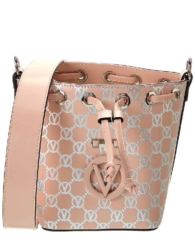 Valentino By Mario Valentino Jules Monogram Leather Bucket Bag