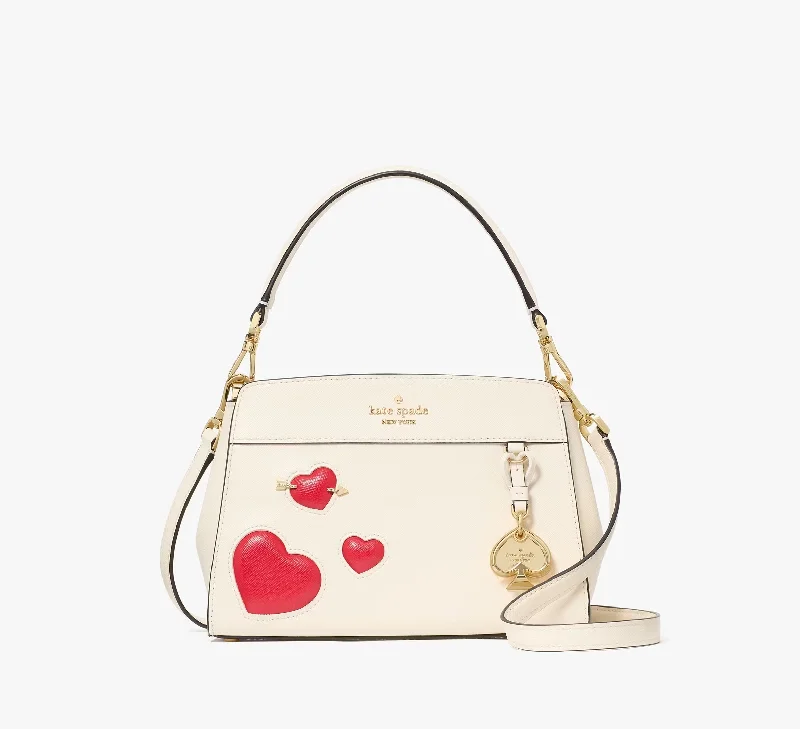 Kate Spade Madison Puffy Heart Small Top Handle Satchel Bag Meringue Multi