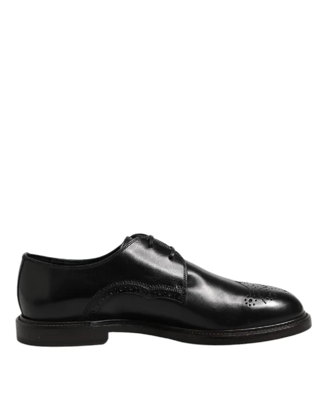 Dolce & Gabbana Classic Oxford Leather Shoes Men Black Formal Shoes