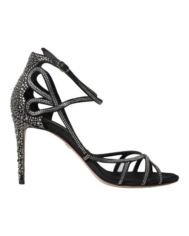 Dolce & Gabbana  Crystal Embellished Sandals - Black