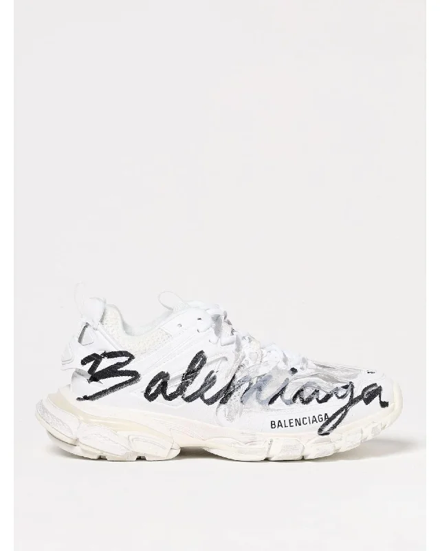 Balenciaga Track Sneaker Graffiti Print Women White