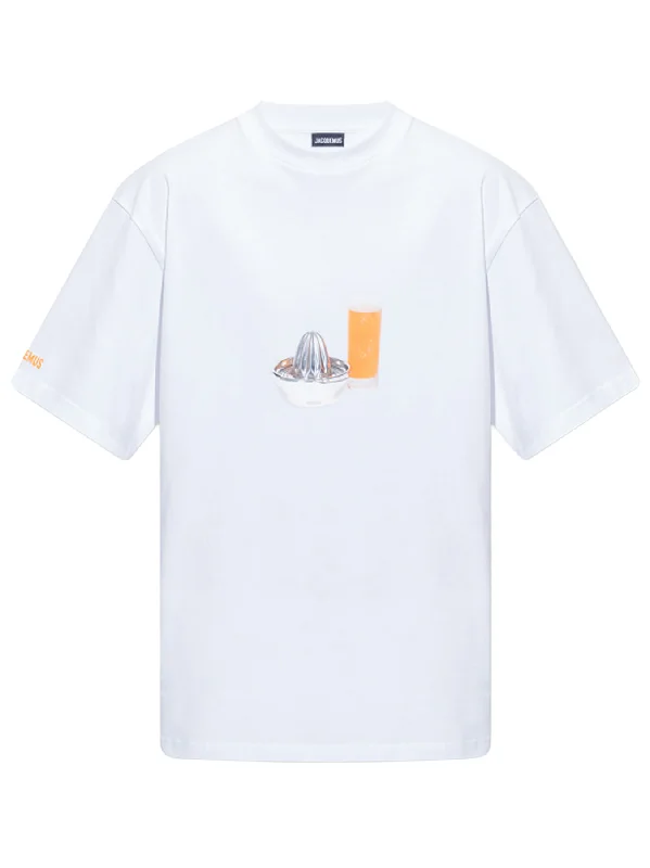 Jacquemus Le Succo Print Orange Juice T-Shirt in White