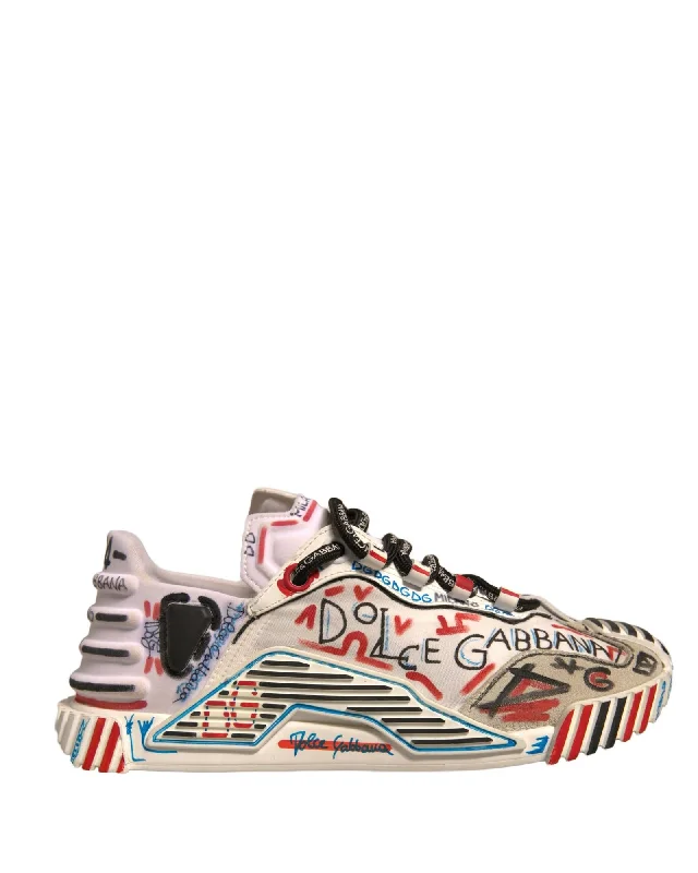 Dolce & Gabbana Suede Fabric Low-Top Sneakers with Rubber Sole Women Multicolor