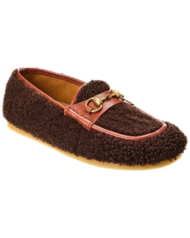 Gucci Shearling & Leather Loafer