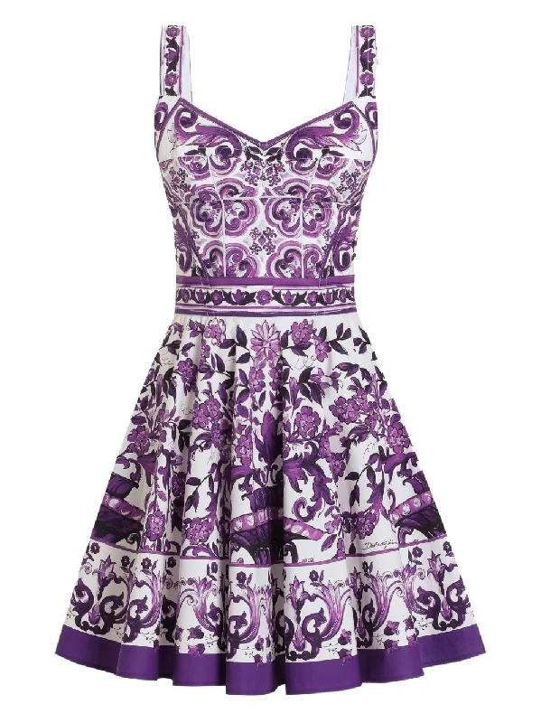 Dolce & Gabbana Majolica-print poplin dress