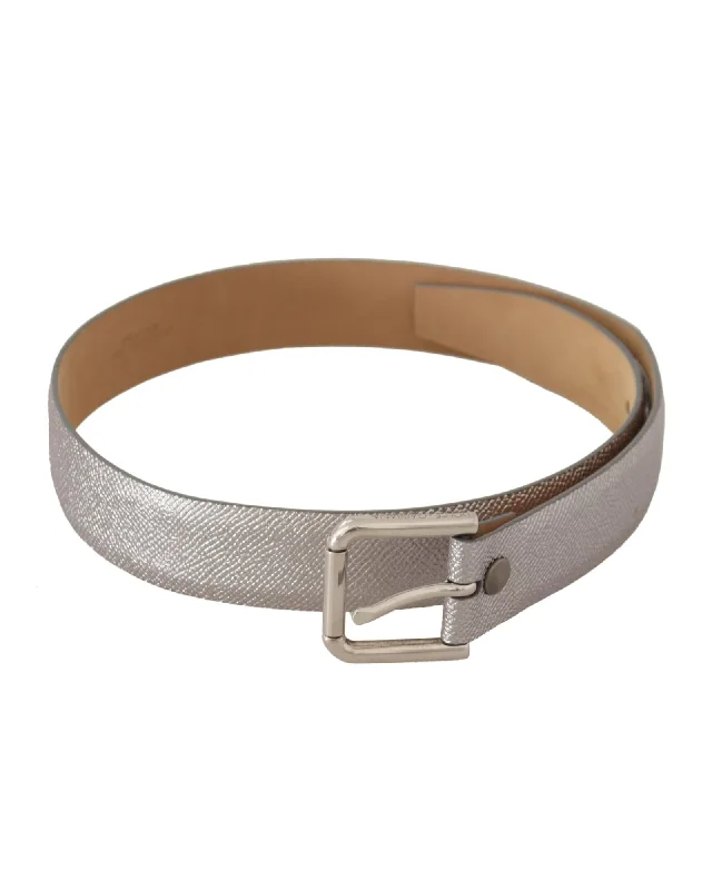 Dolce & Gabbana  Silver Leather Belt for Women