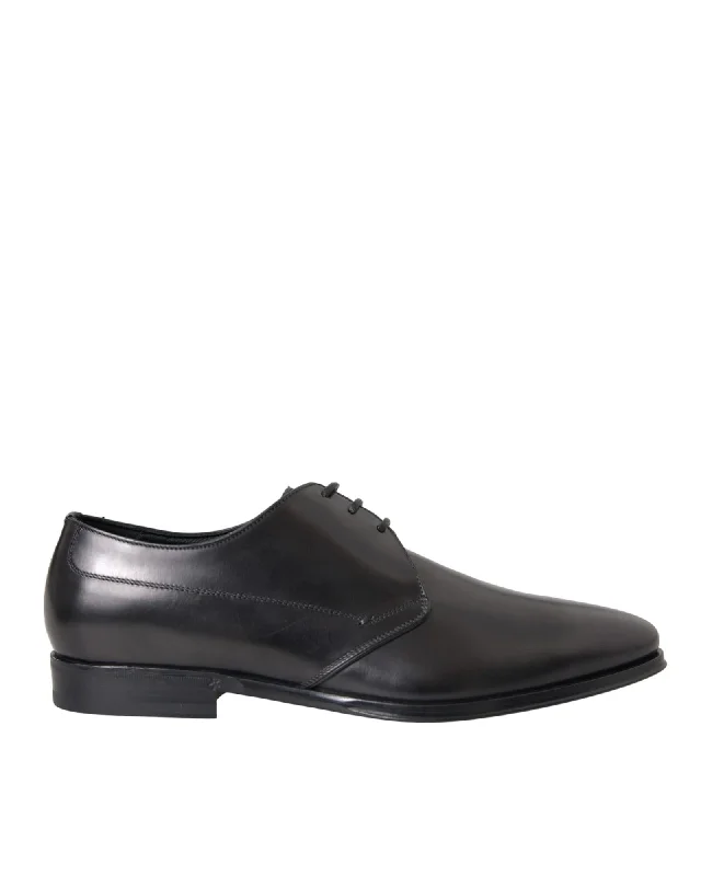 Dolce & Gabbana  Men's Black Lace-Up Derby Shoes