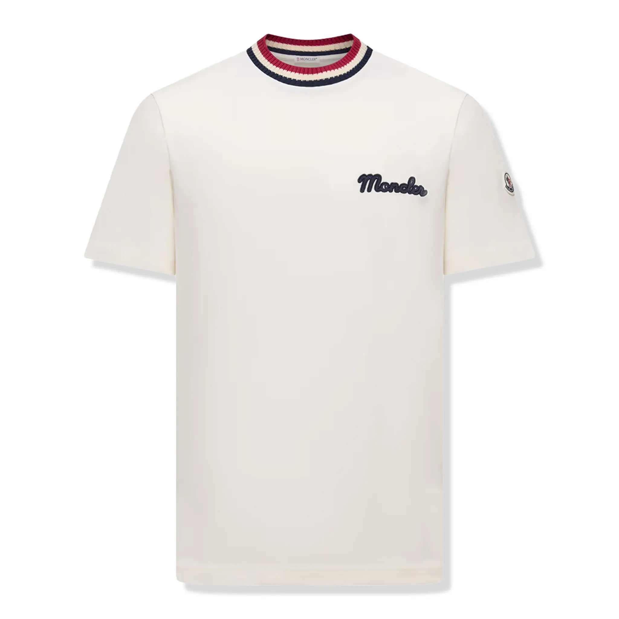 Moncler Tri Colour White T Shirt