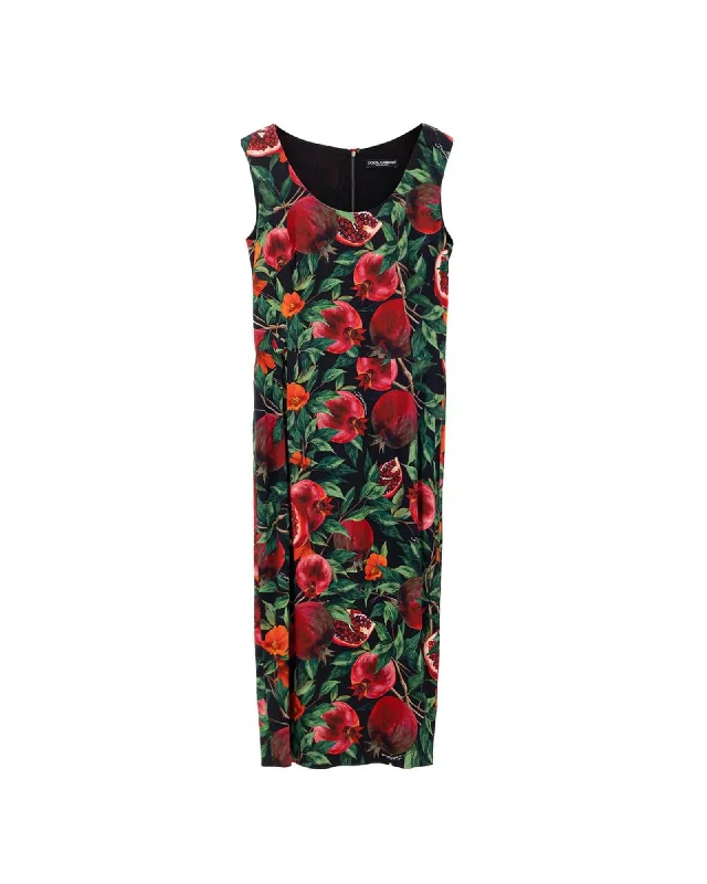 Dolce & Gabbana Floral Print Sleeveless Dress Women Bicolor Dresses