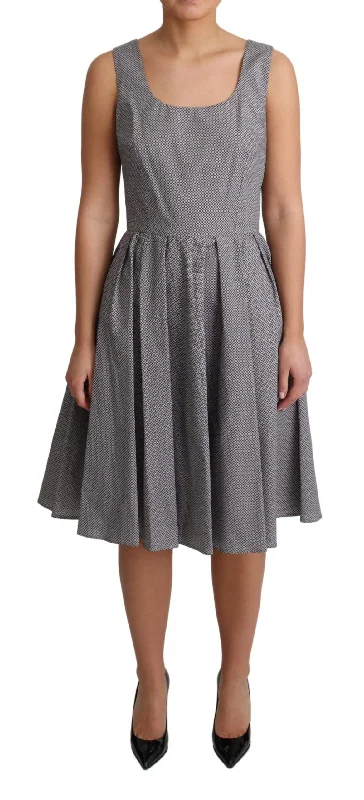 Dolce & Gabbana Geometric Cotton A-Line Dress