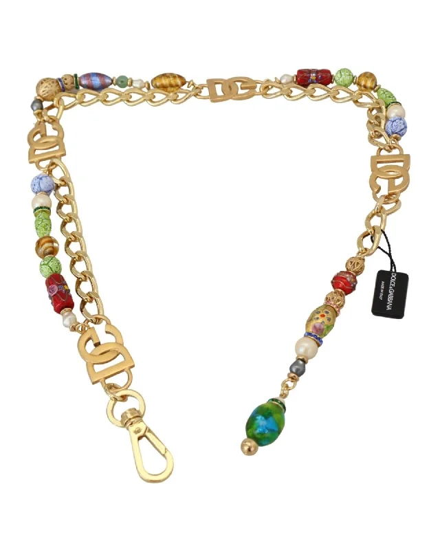 Dolce & Gabbana  Multicolor Charm Chain Bag Strap