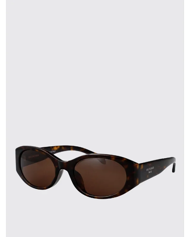 Balenciaga Oval Tortoise Sunglasses Women Brown