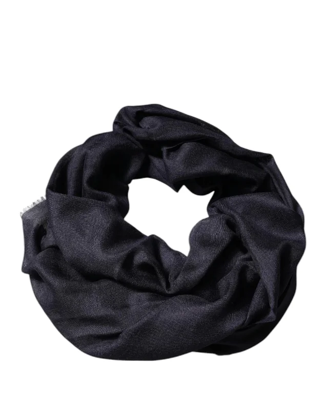 Dolce & Gabbana Cashmere Scarf Women Black Scarves & Shawls
