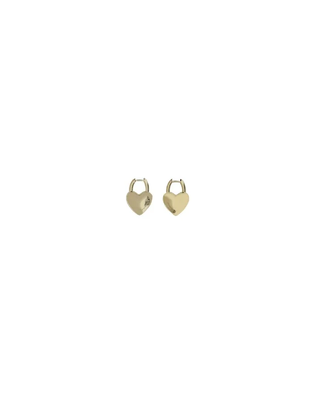 Balenciaga Heart Hoop Earrings Women Gold