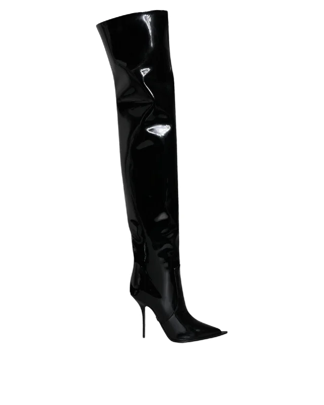 Dolce & Gabbana OvertheKnee High Heel Boots Women Black
