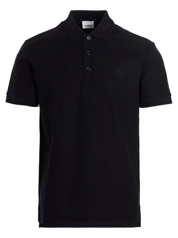 Burberry Branded Circle Logo Coal Blue Polo Shirt