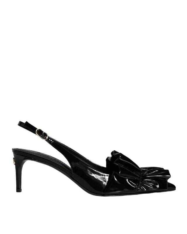 Dolce & Gabbana  Patent Leather Slingback Heels