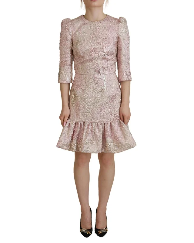 Dolce & Gabbana Jacquard Sheath Midi Dress